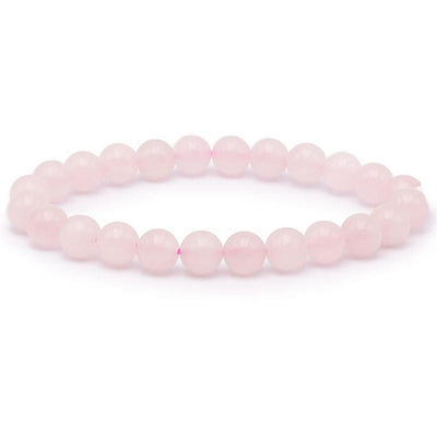 Bracelet quartz rose Brésil A (boules 7-8mm)