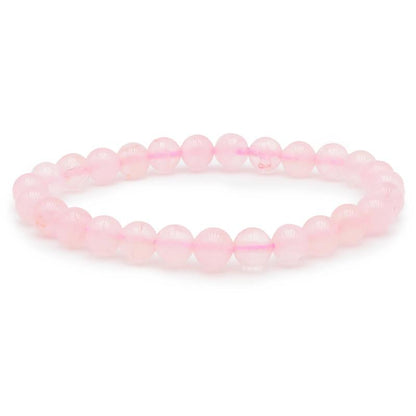 Bracelet quartz rose Brésil A (boules 7 - 8mm) - Taille L - La Boite à Cailloux