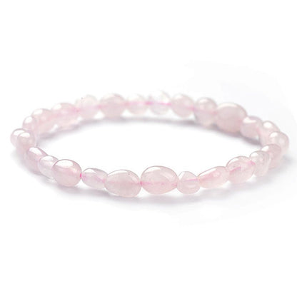 Bracelet quartz rose Brésil A (grains 5 - 7mm) - La Boite à Cailloux