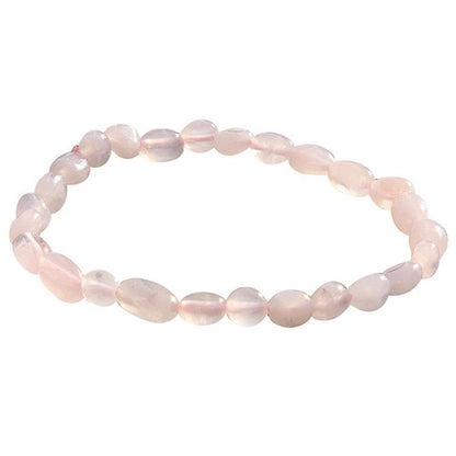 Bracelet quartz rose Brésil A (grains 5 - 7mm) - La Boite à Cailloux