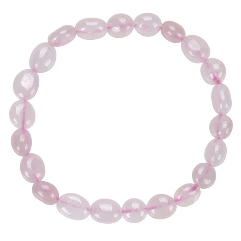 Bracelet quartz rose Brésil A (pierres roulées) 10 - 12mm - La Boite à Cailloux