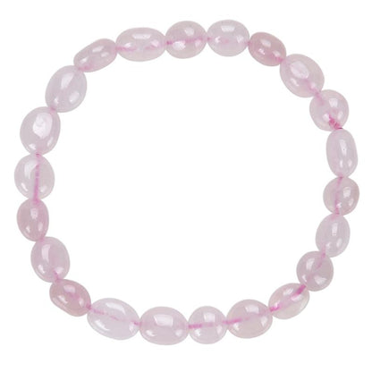 Bracelet quartz rose Brésil A (pierres roulées) 10 - 12mm - La Boite à Cailloux
