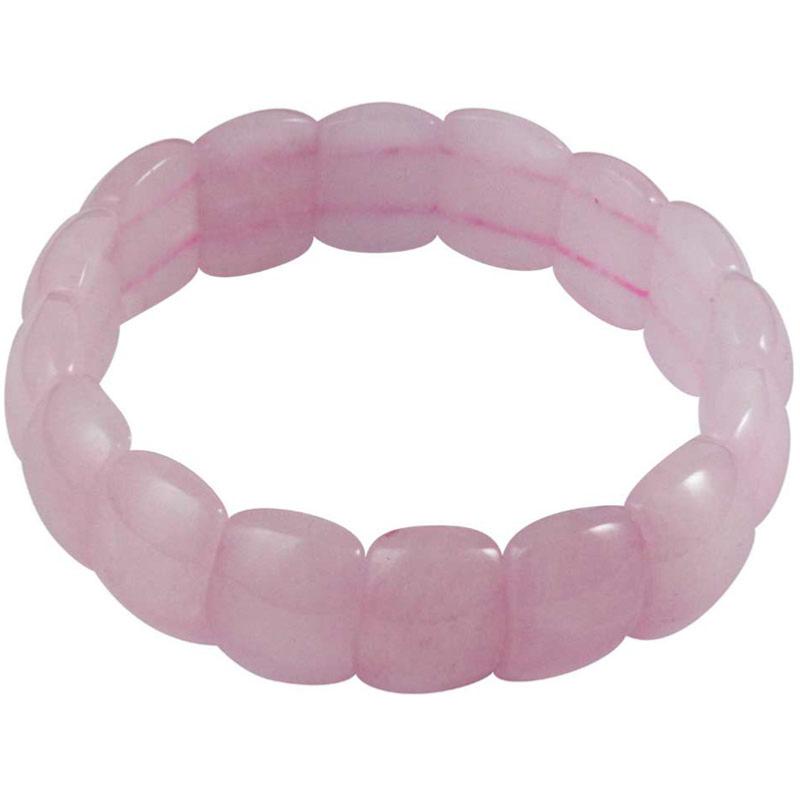 Bracelet quartz rose Brésil A (pierres taillées) - La Boite à Cailloux