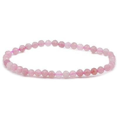 Bracelet quartz rose Brésil AA (perles facettées 3-4mm)
