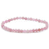 Bracelet quartz rose Brésil AA (perles facettées 3 - 4mm) - La Boite à Cailloux