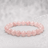 Bracelet quartz rose Brésil AA (perles facettées 7–8 mm) - La Boite à Cailloux