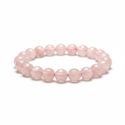 Bracelet quartz rose Brésil AA (perles facettées 7–8 mm) - La Boite à Cailloux