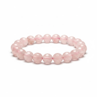 Bracelet quartz rose Brésil AA (perles facettées 7–8 mm)