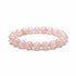 Bracelet quartz rose perles facettées 7 à 8 mm porté au poignet