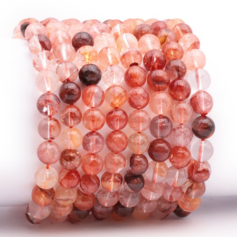 Bracelet quartz rutile Himalaya AA (boules 7 - 8mm) - La Boite à Cailloux