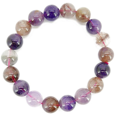 Bracelet quartz super seven Brésil A+ (boules 11-12mm)