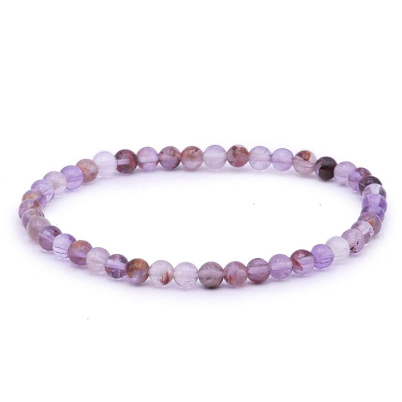 Bracelet quartz super seven Brésil A+ (boules 3 - 4mm) - La Boite à Cailloux
