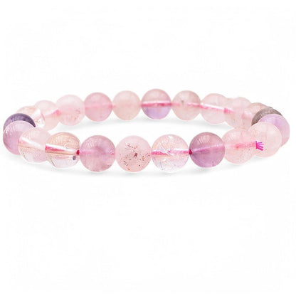 Bracelet quartz super seven Brésil A+ (boules 7 - 8mm) - La Boite à Cailloux