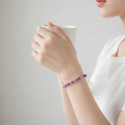 Bracelet quartz super seven Brésil A+(boules 5-6mm) - La Boite à Cailloux