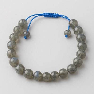 Adjustable sliding bracelet labradorite Madagascar A 8mm balls