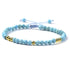 Bracelet réglable coulissant multi tuquenite et perles laiton (perles facettées 3 - 4mm) - La Boite à Cailloux
