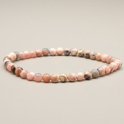 Bracelet rhodochrosite Argentine A (boules 3-4mm)