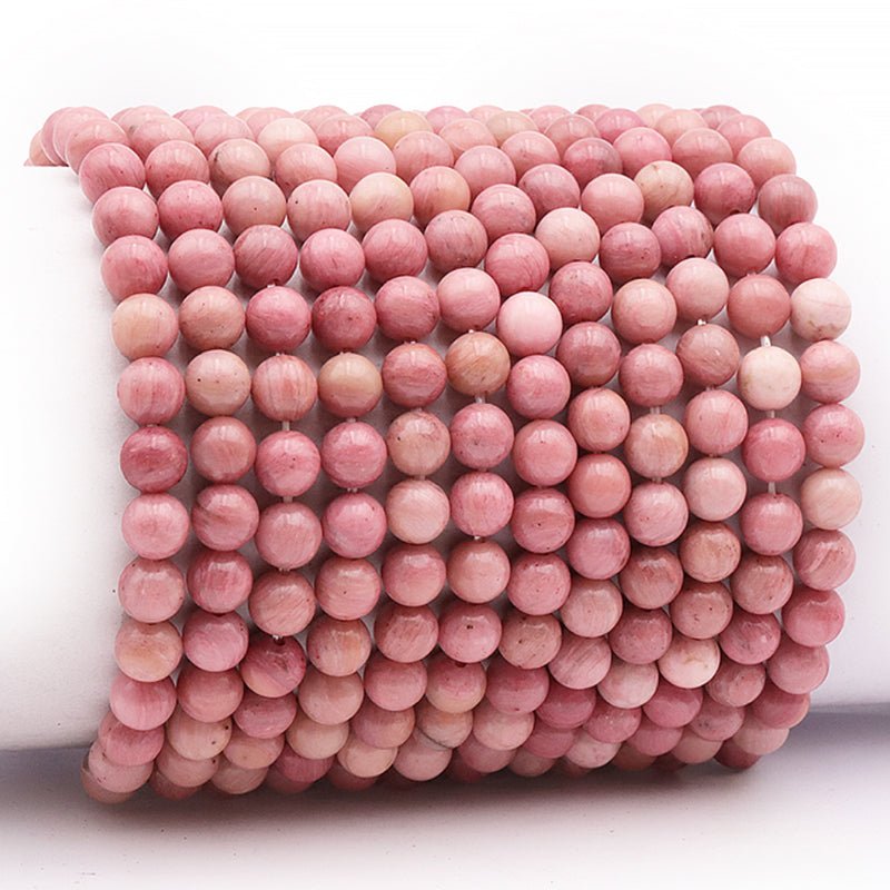 Bracelet rhodonite Australie A (boules 5 - 6mm) - La Boite à Cailloux
