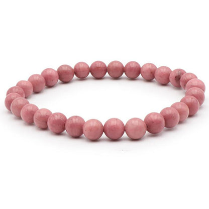 Bracelet rhodonite Australie A (boules 5 - 6mm) - La Boite à Cailloux