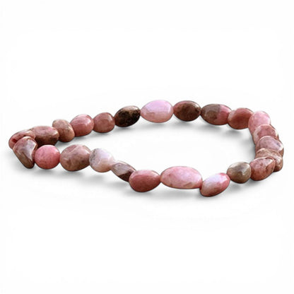 Bracelet rhodonite Australie A (grains 5 - 7mm) - La Boite à Cailloux