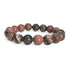 Bracelet rhodonite Madagascar AB (boules 12mm) - La Boite à Cailloux