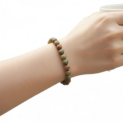 Bracciale in riolite Australia A (sfere 5-6 mm)