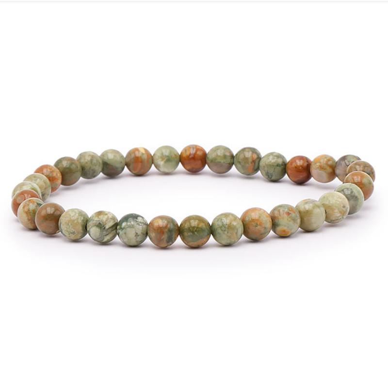 Bracelet rhyolite Australie A (boules 5 - 6mm) - La Boite à Cailloux