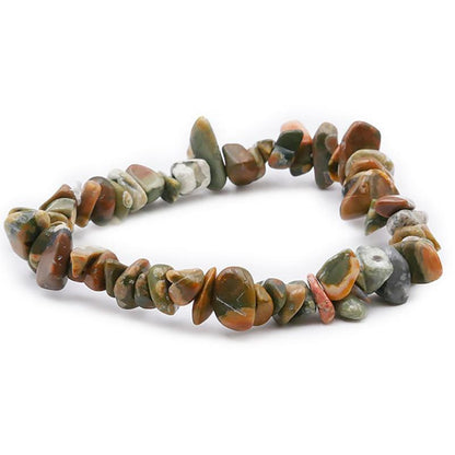 Bracelet rhyolite Australie A (perles baroques) - La Boite à Cailloux
