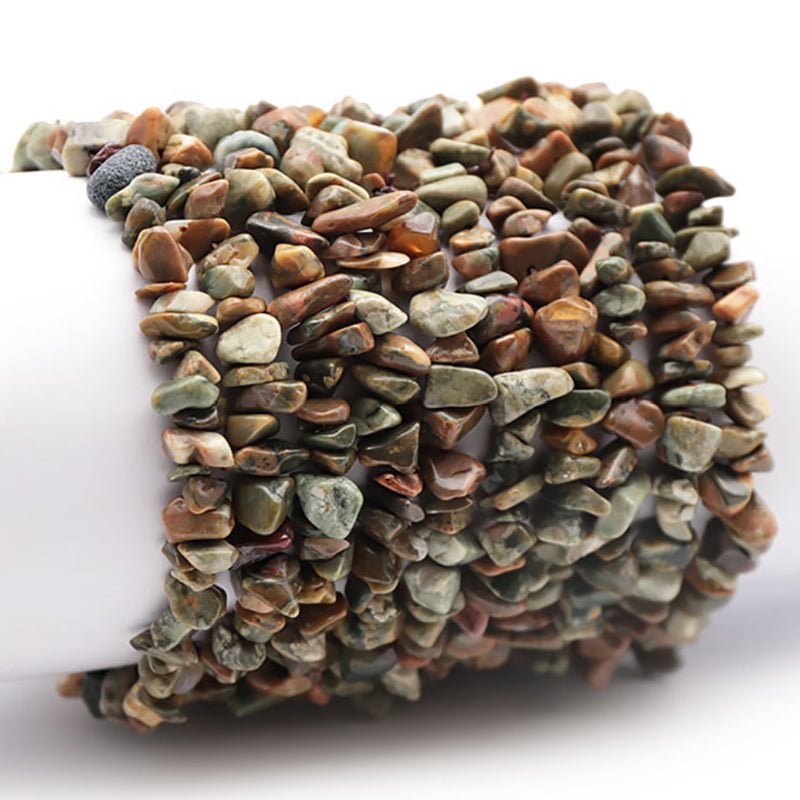 Bracelet rhyolite Australie A (perles baroques) - La Boite à Cailloux