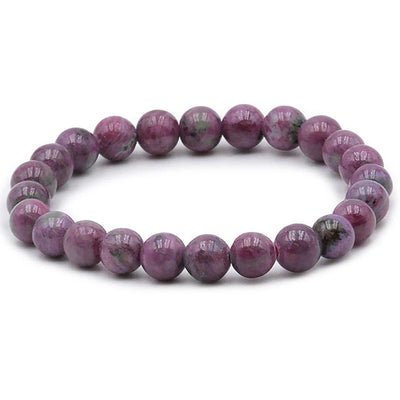 Bracelet rubis Inde A  (boules 7,5-8,5mm)