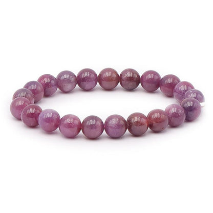 Bracelet rubis Inde A+ (boules 9 - 10mm) - La Boite à Cailloux