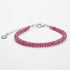 Bracelet en rubis d’Inde AA+ avec perles facettées de 3 à 4 mm et fermoir en argent 925