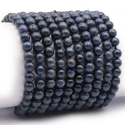 Bracelet saphir bleu Inde A (boules 7 - 8mm) - La Boite à Cailloux
