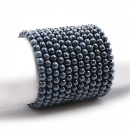 Bracelet saphir bleu Inde AA (boules 5 - 6mm) - La Boite à Cailloux