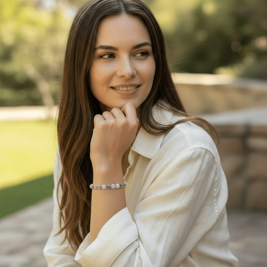 Bracelet saphir multicolore clair Inde A (boules 5 - 6mm) - La Boite à Cailloux