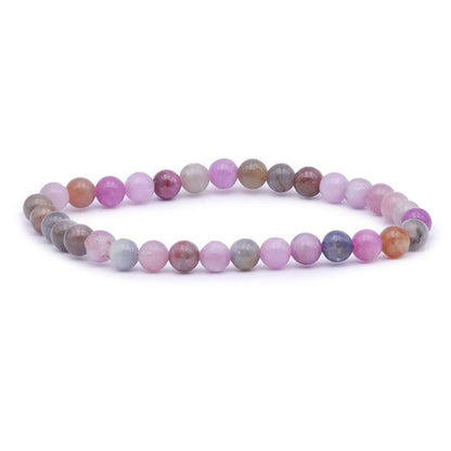 Bracelet saphir multicolore clair Inde A (boules 5 - 6mm) - La Boite à Cailloux
