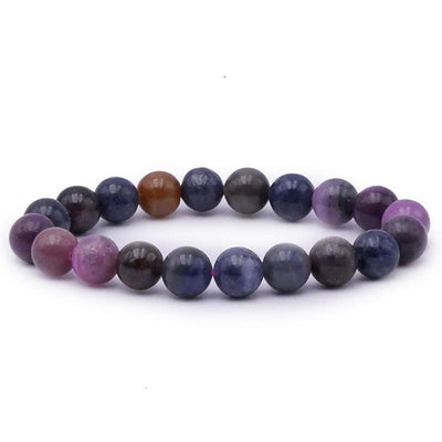 Pulsera de zafiro multicolor India A (bolas 10mm)