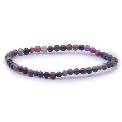 Pulsera de zafiro multicolor India A (bolas 3-4mm)