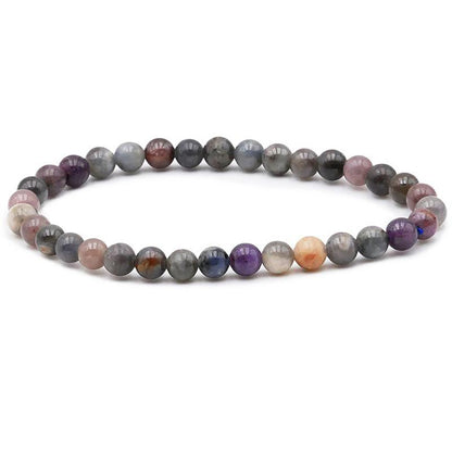 Bracelet saphir multicolore Inde AB (boules 5 - 6mm) - La Boite à Cailloux