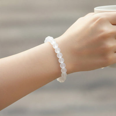 Bracciale in selenite Marocco AA (sfere 5-6mm)