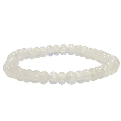 Bracelet sélénite Maroc AA (rondelles 5 - 6mm) - La Boite à Cailloux