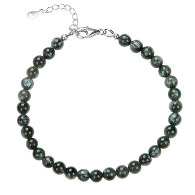 Bracelet séraphinite argent 925 (boules 5,5mm)