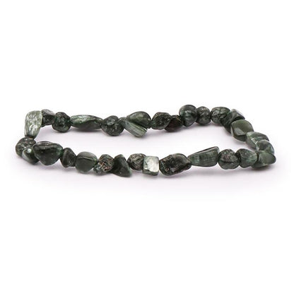 Bracelet séraphinite Russie A+ (grains 5 - 7mm) - La Boite à Cailloux