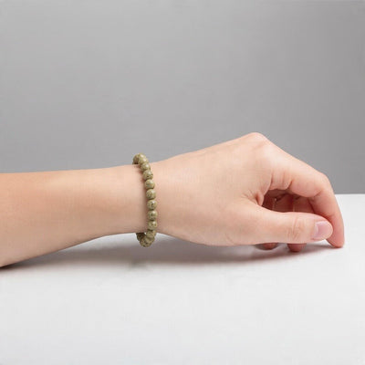 Bracciale in serpentino Perù A (sfere 5-6mm)