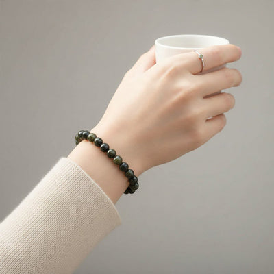 Bracciale in serpentino Russia AB (sfere 5-6mm)