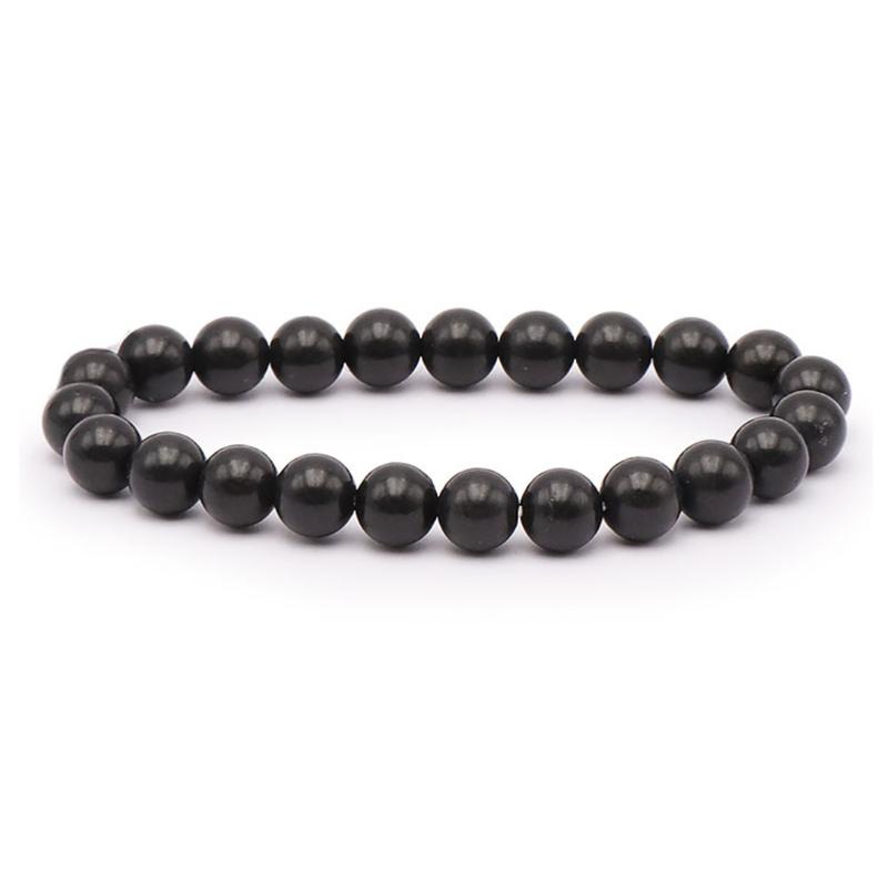 Bracelet shungite Russie A (boules 7 - 8mm) - La Boite à Cailloux