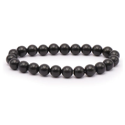 Bracelet shungite Russie A (boules 7 - 8mm) - La Boite à Cailloux