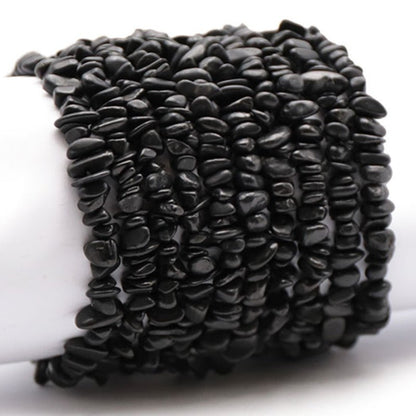 Bracelet shungite Russie A (perles baroques) - La Boite à Cailloux
