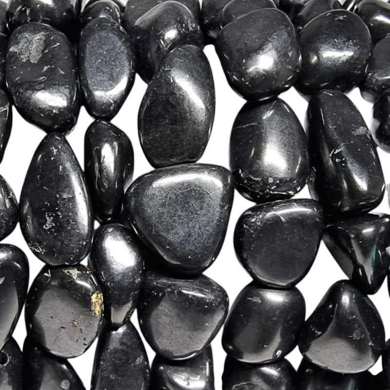 Bracelet shungite Russie A (pierres roulées) - La Boite à Cailloux