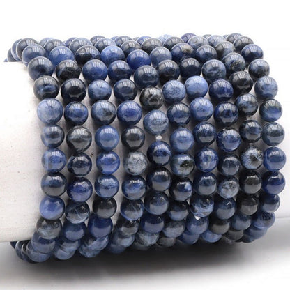 Bracelet sodalite Brésil A (boules 7-8mm) - La Boite à Cailloux